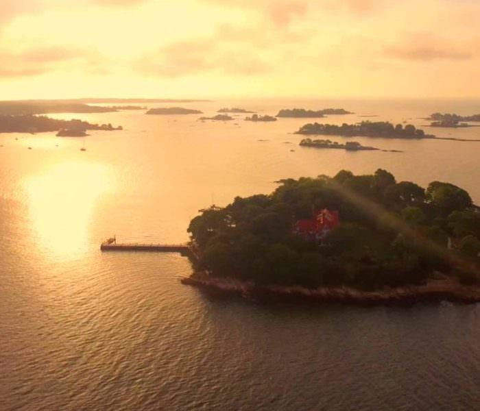 Aerial Drone Media Over Thimble Islands