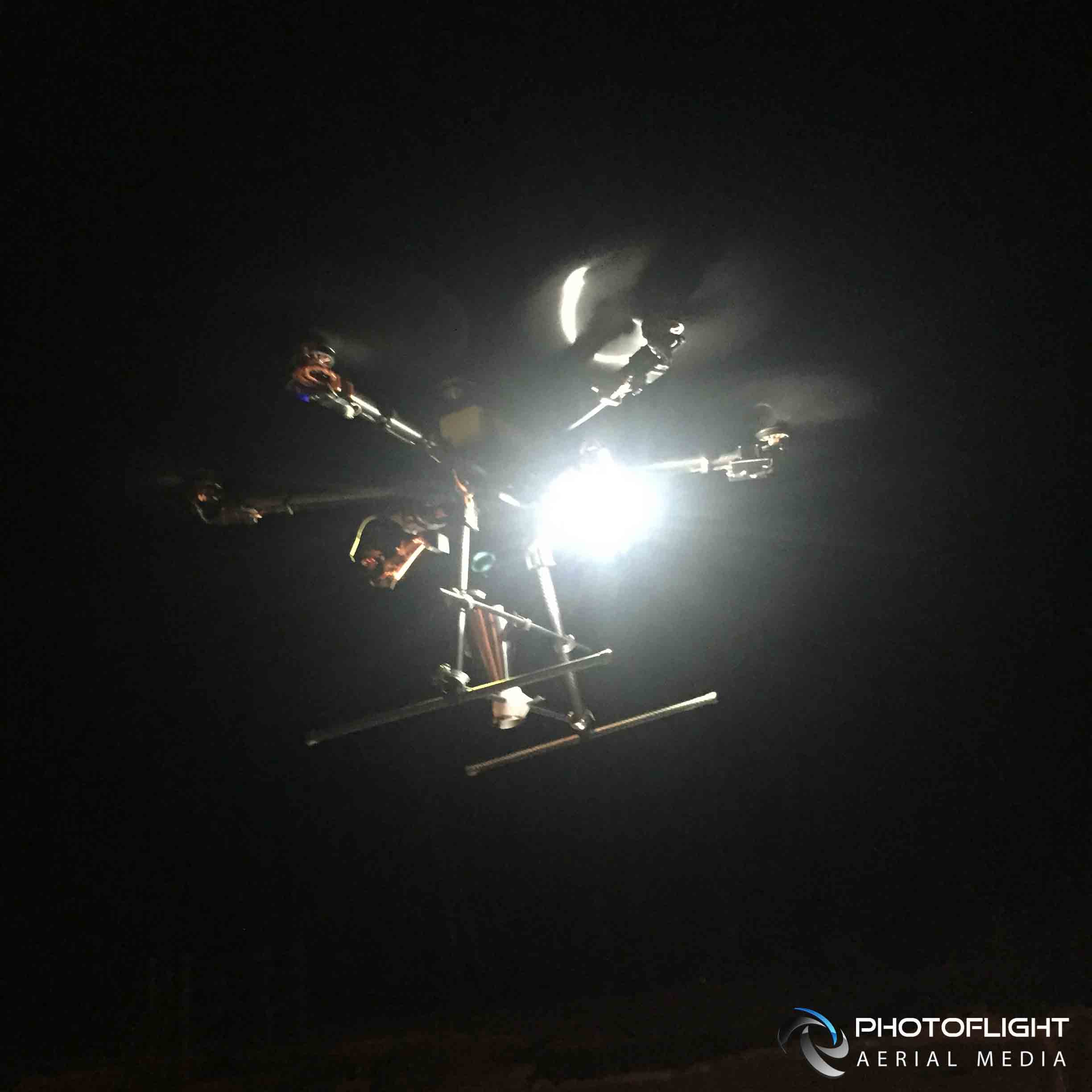 Drone Light Footage at Night