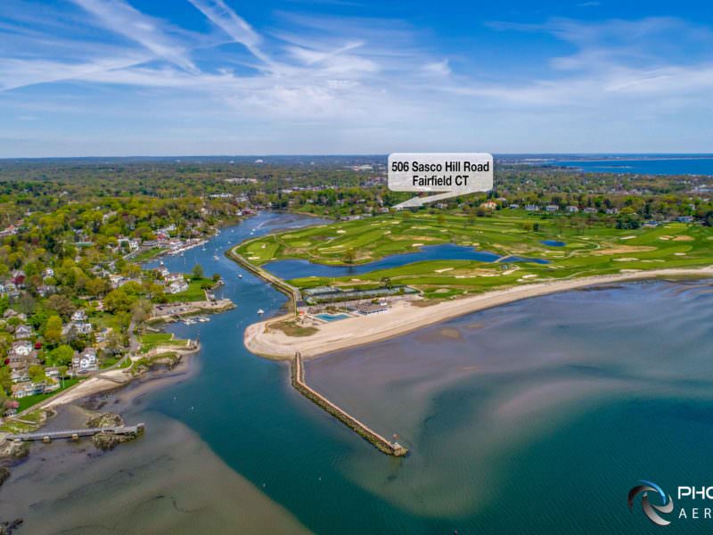 Fairfield CT Aerial Media Footage Golf Course