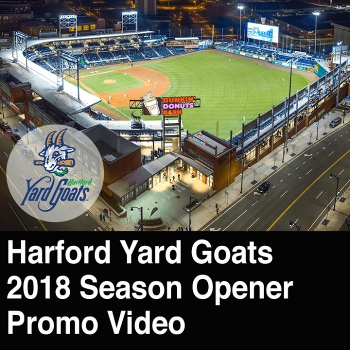 Aerial Photography Project of the Hartford Yard Goats 2018 Promo Video