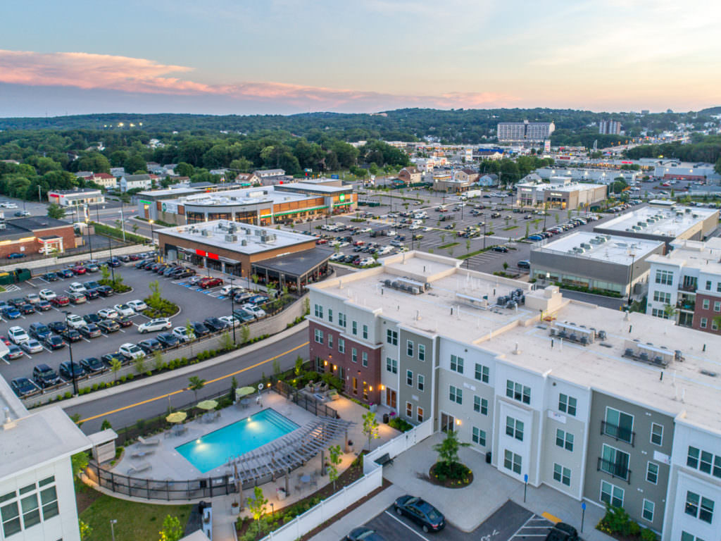 Aerial Drone Photography in MA - Lakeway Commons